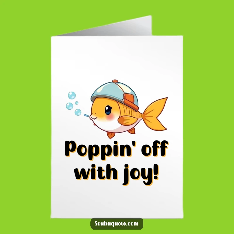 Free Printable Congrats Card: Goldfish Bubbles for Your Amazing Feat