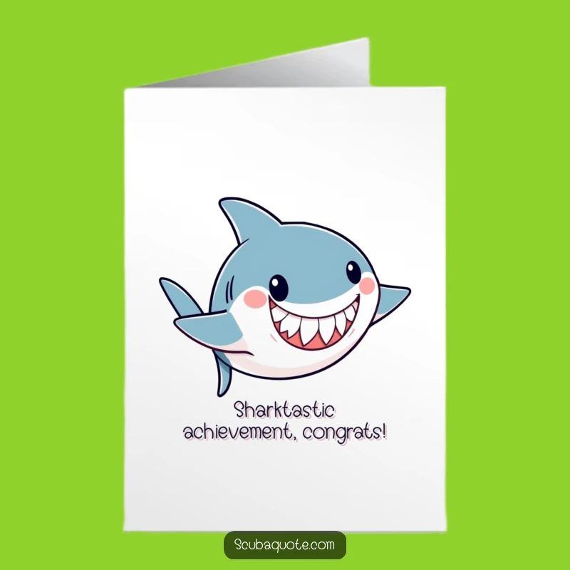 Free Printable Congrats Card: Shark Somersault for Your Awesome Achievement