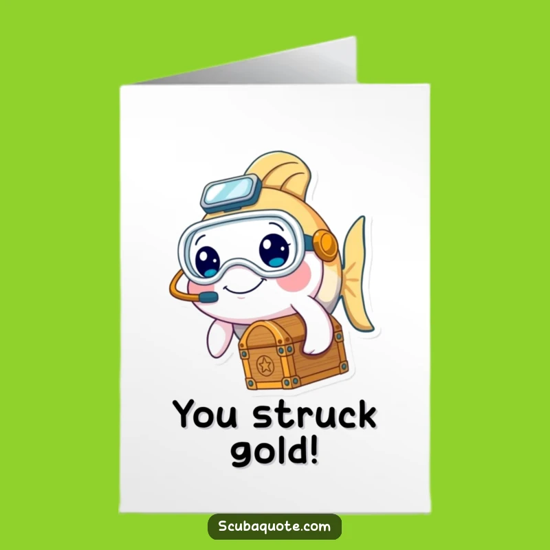 Free Printable Fish Congratulations Card: Funny Treasure Discovery for a Joyful Downloadable