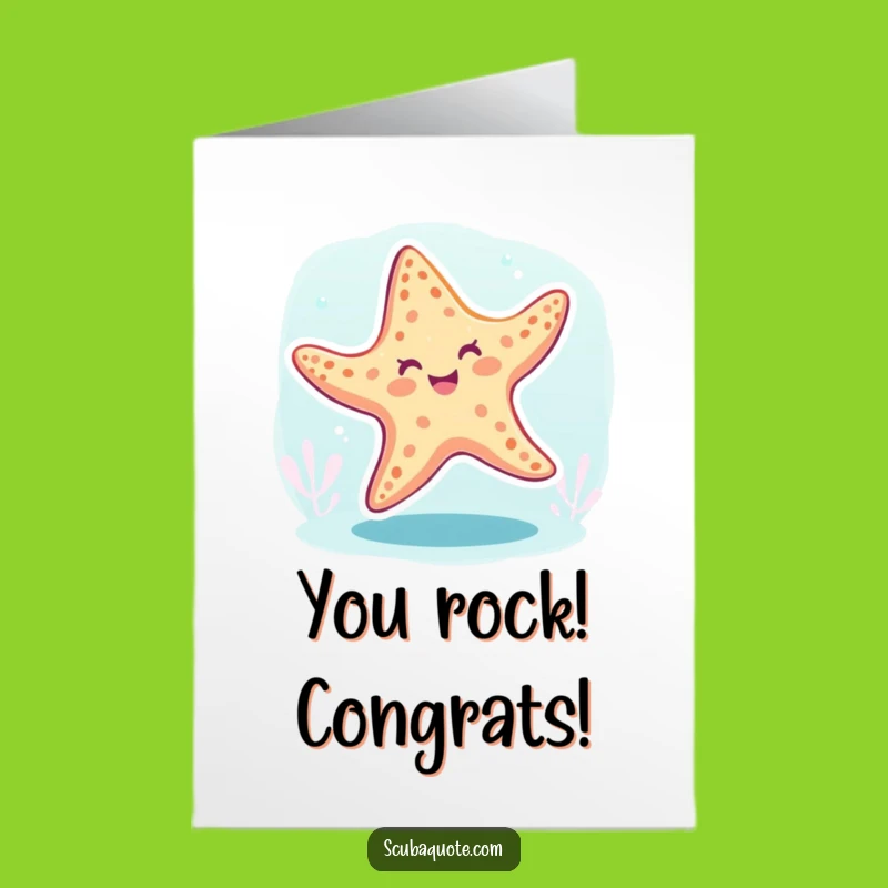 Free Printable Starfish Congratulations Card: Fun DIY Downloadable Gift for Your Shining Moment