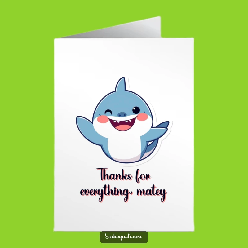 Free Printable Shark Thank You Card: Funny DIY Downloadable Gift to Show Gratitude