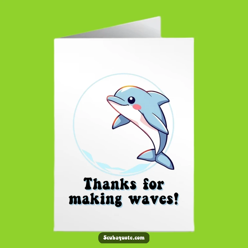 Funny Free Printable Thank You Card: Dolphin Thanks, Downloadable Gift!