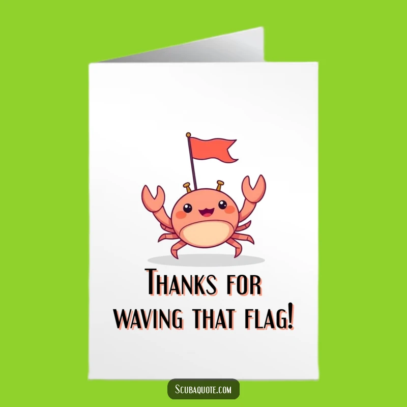 Funny Free Printable Thank You Card: Crab Says Thanks, Downloadable Gift!