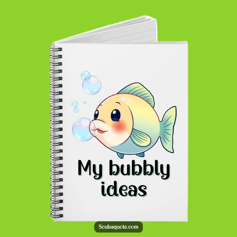 Funny Fish Bubble Notebook: Bubbly Ideas Journal, Handy Funny Gift