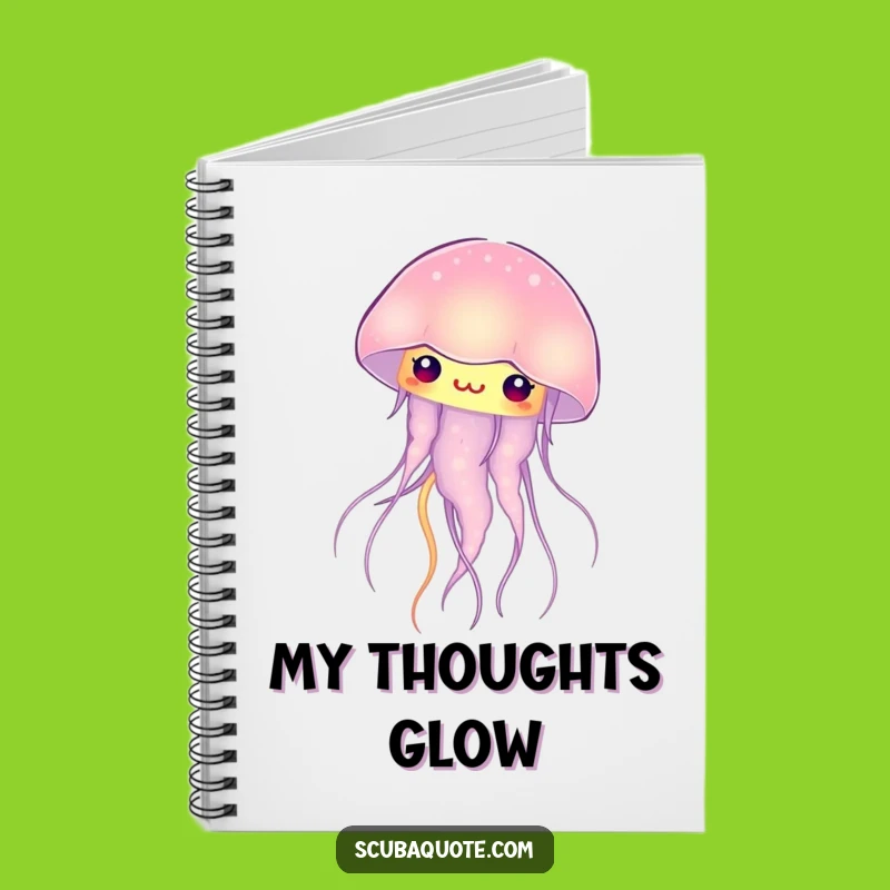 Funny Glowing Jellyfish Notebook: Jot Down Ideas with Luminescent Humor