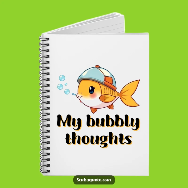 Funny Goldfish Helmet Notebook: Jot Down Ideas with Aquatic Flair