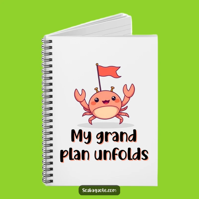 Funny Happy Crab Flag Notebook: Jot Down Your Goals with This Determined Journal