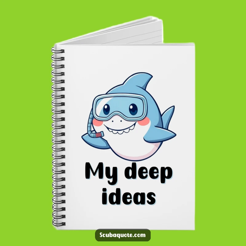 Funny Snorkeler Shark Notebook: Jot Down Thoughts with Aquatic Wit