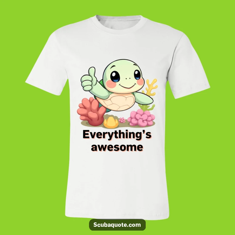 Funny Sea Turtle Thumbs Up T-Shirt - Chill Vibes Tee