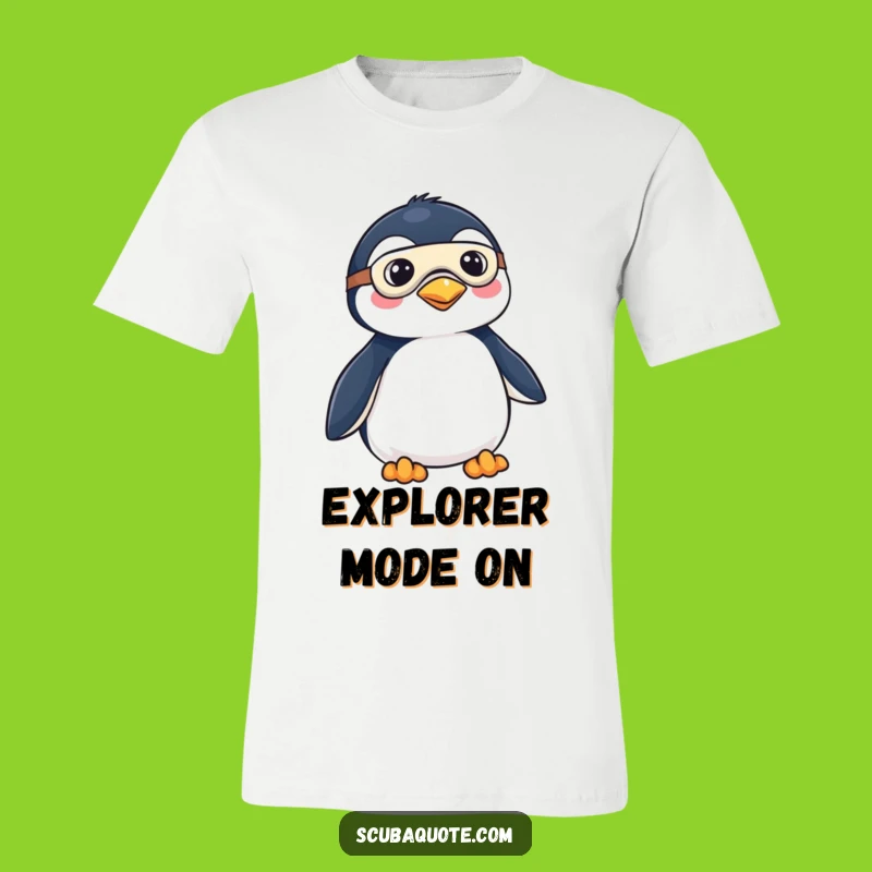 Funny Penguin Explorer T-Shirt - Adventurous Bird Tee for Fun Lovers
