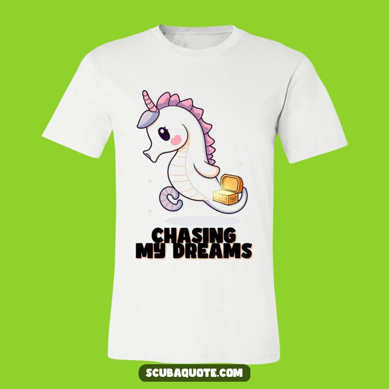 Funny Seahorse Treasure T-Shirt: Wear Your Quest for Fun