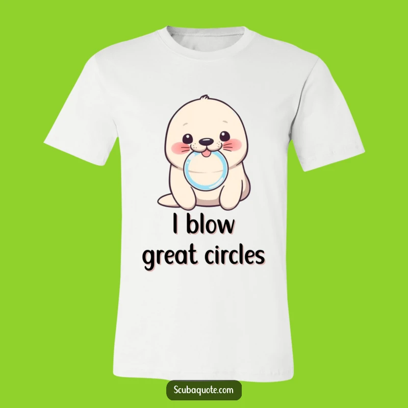 Funny Seal Pup Bubble T-Shirt: Cute & Hilarious Aquatic Animal Apparel Gift