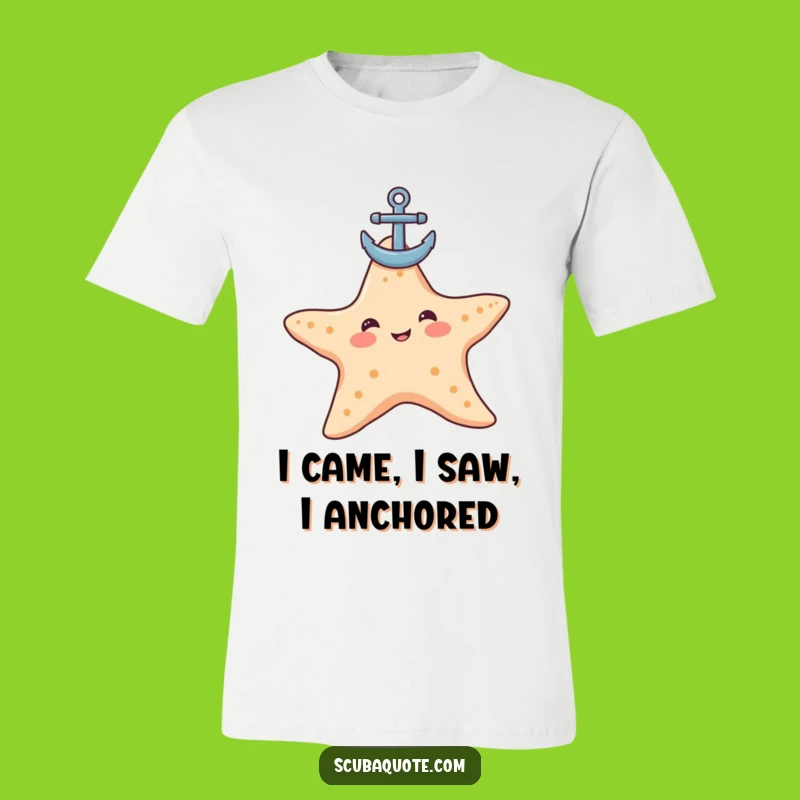 Funny Starfish Anchor Tee: Hilarious Beachy Shirt for Nautical Fun Lovers