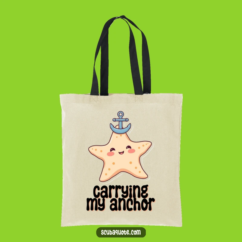 Funny Starfish Anchor Tote Bag: Beachy & Hilarious Accessory for Daily Errands