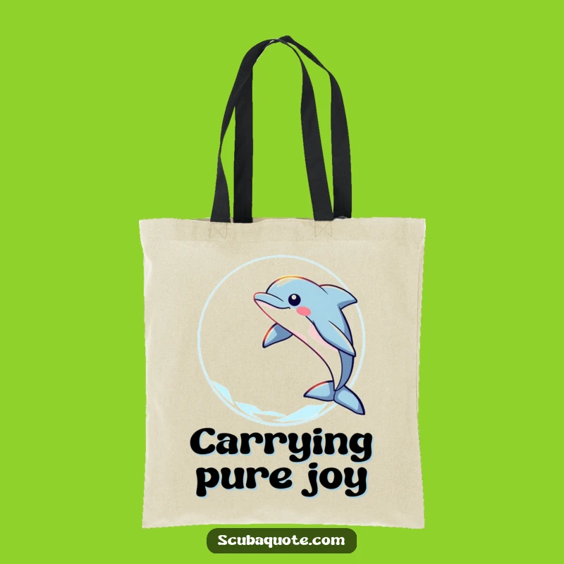 Funny Dolphin Leap Tote Bag: Carry Your Essentials with Aquatic Joy