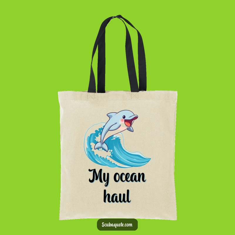 Funny Dolphin Tote Bag: Carry Your Enthusiasm & Ocean Vibes