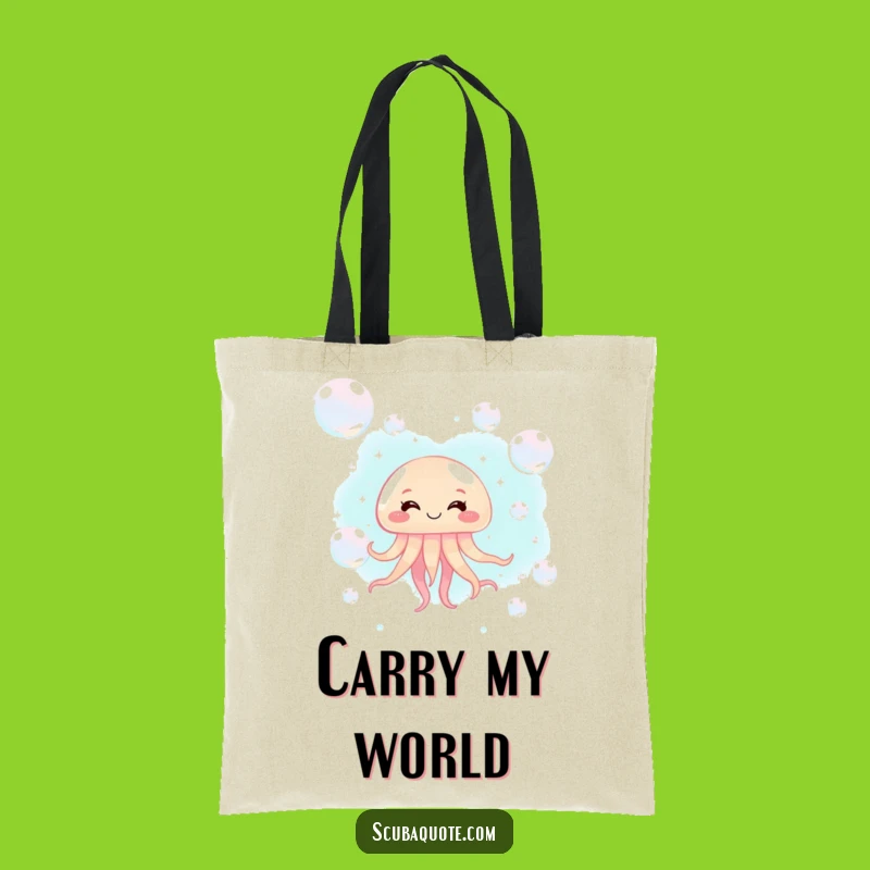 Funny Giggling Jellyfish Tote Bag: Carry Your Bubbles of Joy