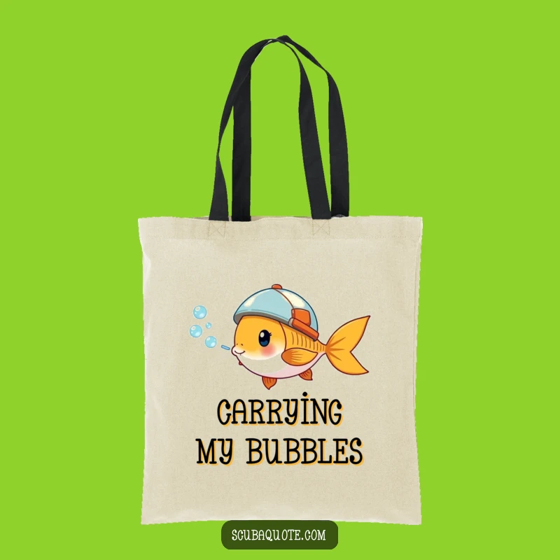 Funny Goldfish Helmet Tote Bag: Carry Your Essentials with Aquatic Fun