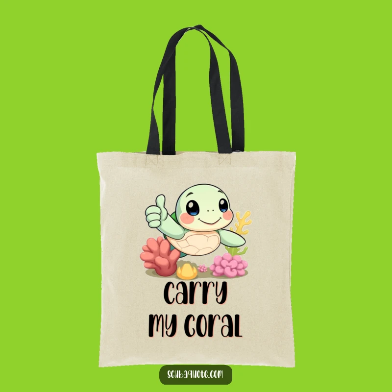 Funny Sea Turtle Thumbs Up Tote Bag - Carry Good Vibes