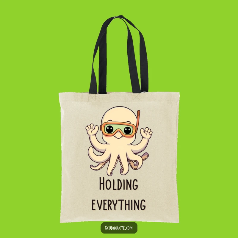 Funny Octopus Snorkel Tote Bag: Carry Your Ocean Essentials with Joy